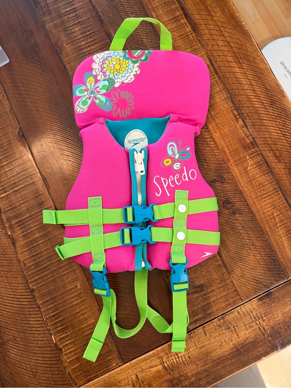 Speedo Kids Pink Floral Life Jacket- infant